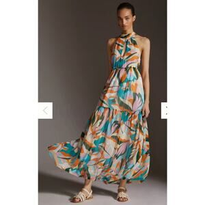 NWT Maeve Keyhole Halter Maxi Dress Petite Size S